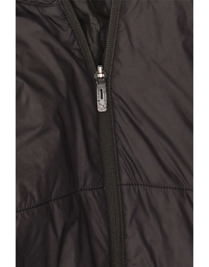 Jaqueta acolchoada com capuz masculina Puma UK 38 médio preto nylon