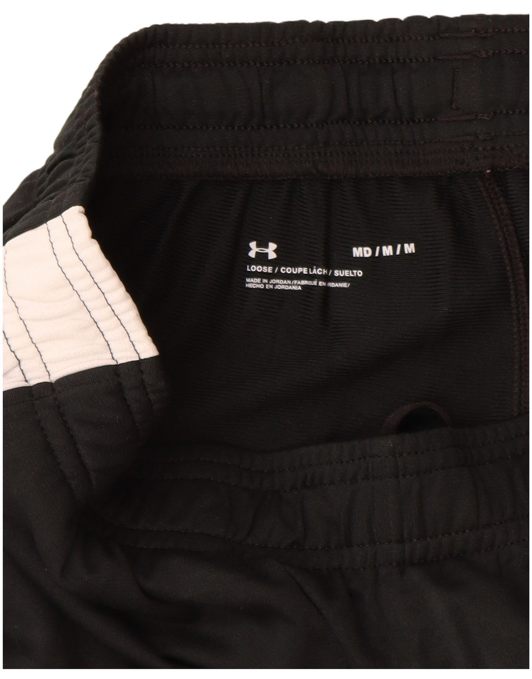 Calça de treino Under Armour Boys 9-10 anos médio preto colorblock