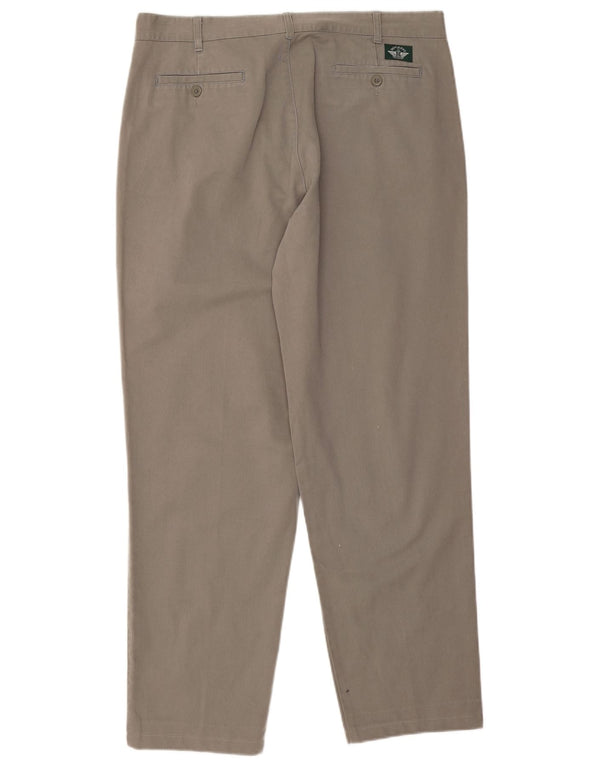 Calças Dockers Mens Tapered Chino W38 L30 Algodão Cinza