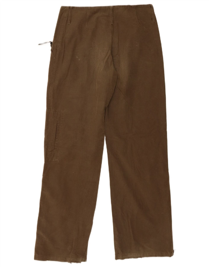 Calça cargo feminina reta BENETTON IT 42 médio W30 L31 algodão cáqui