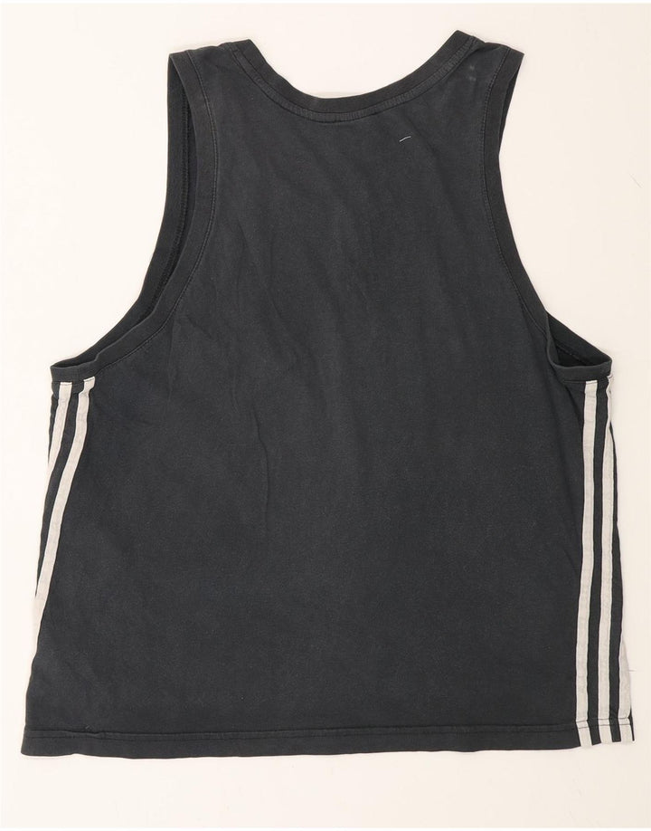 Adidas Mens Colete Top Grande Algodão Preto