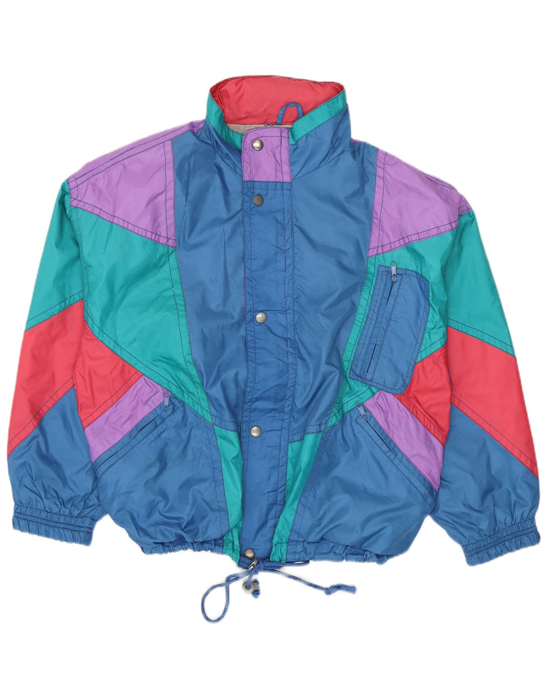 Jaqueta de treino feminina MC Kee UK 16 grande bloco colorido multicolorido