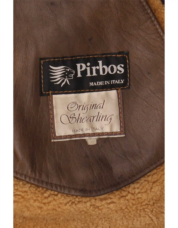 Jaqueta masculina Pirbos Shearling IT 58 4XL marrom shearling