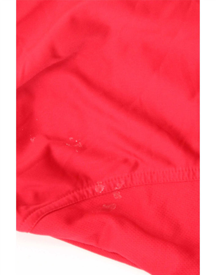 Adidas Mens Tracksuit Top Jacket UK 44/46 Grande Poliéster Vermelho