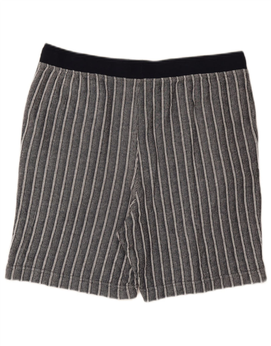 Shorts casuais masculinos Marks & Spencer grande algodão listrado azul marinho