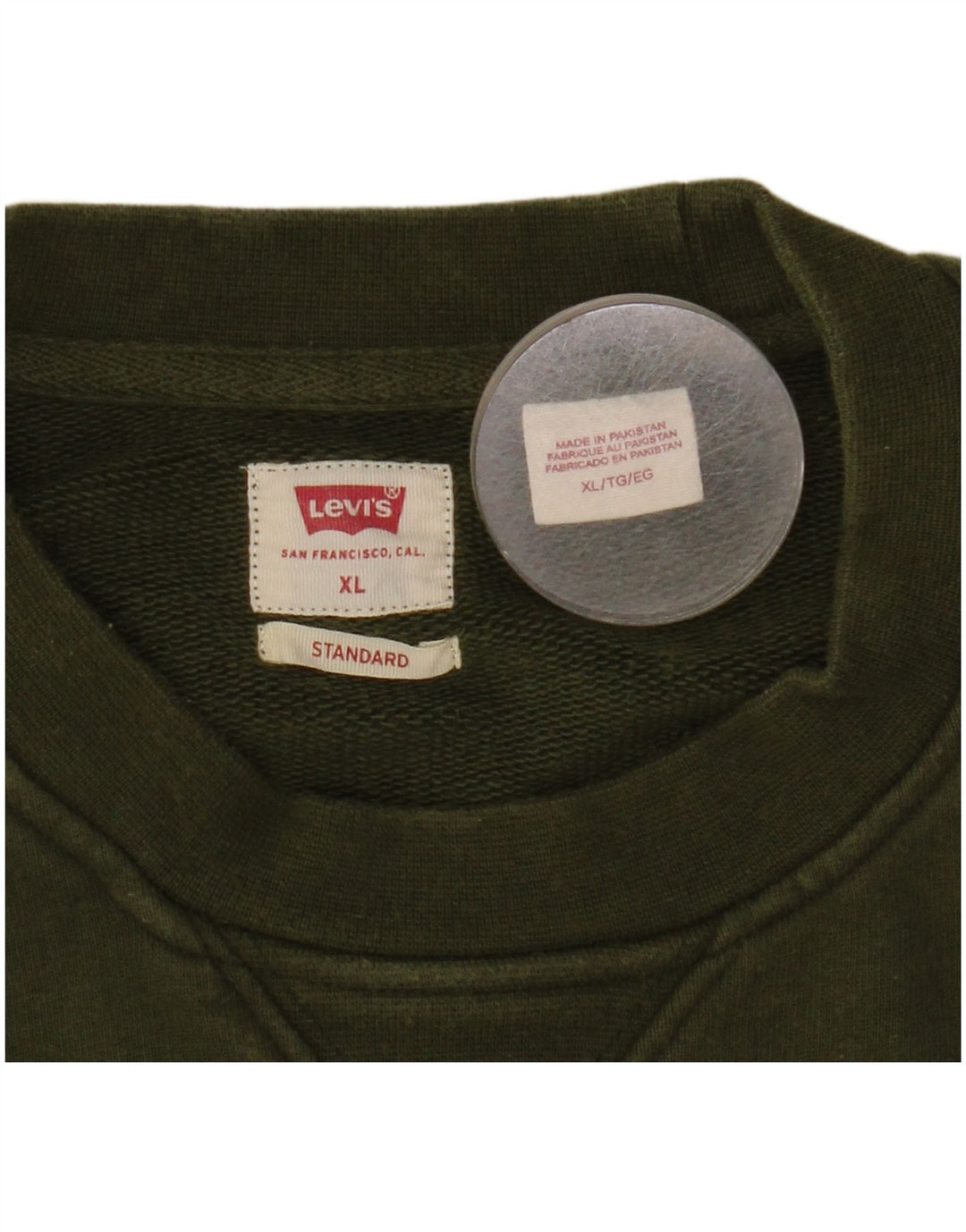 Levi's Masculino Padrão Moletom Jumper XL Caqui