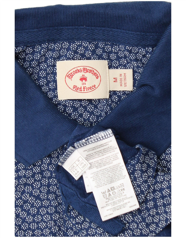 Camisa polo masculina Brooks Brothers algodão floral azul médio