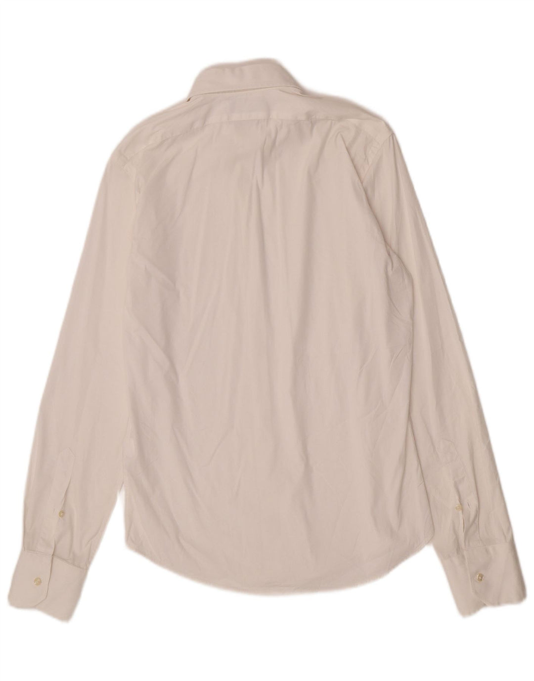 Camisa masculina ZARA Super Slim Fit médio algodão branco