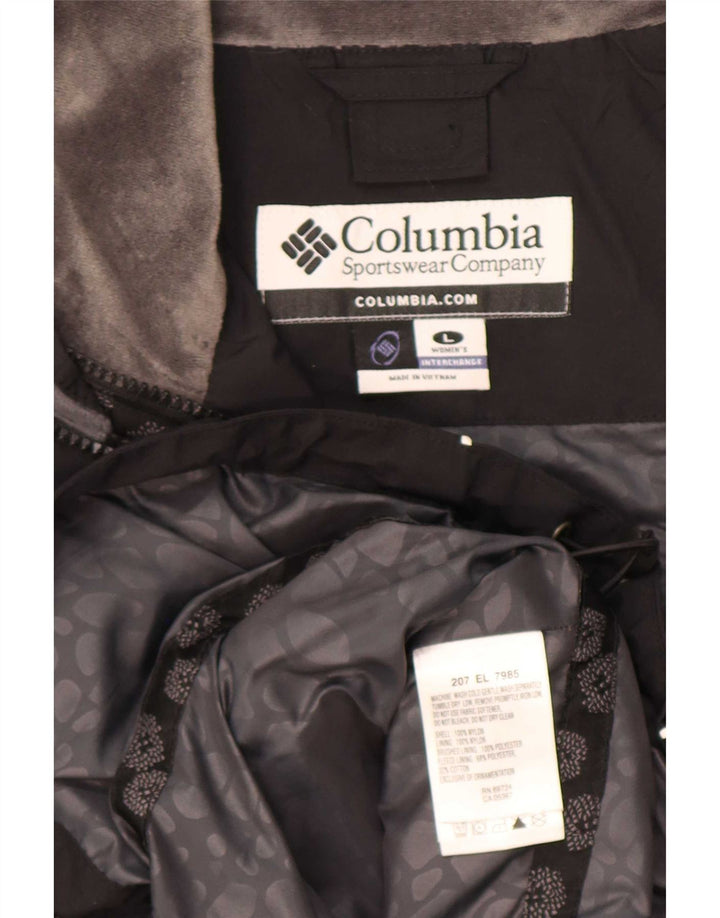 Jaqueta de chuva feminina Columbia UK 16 grande nylon preto