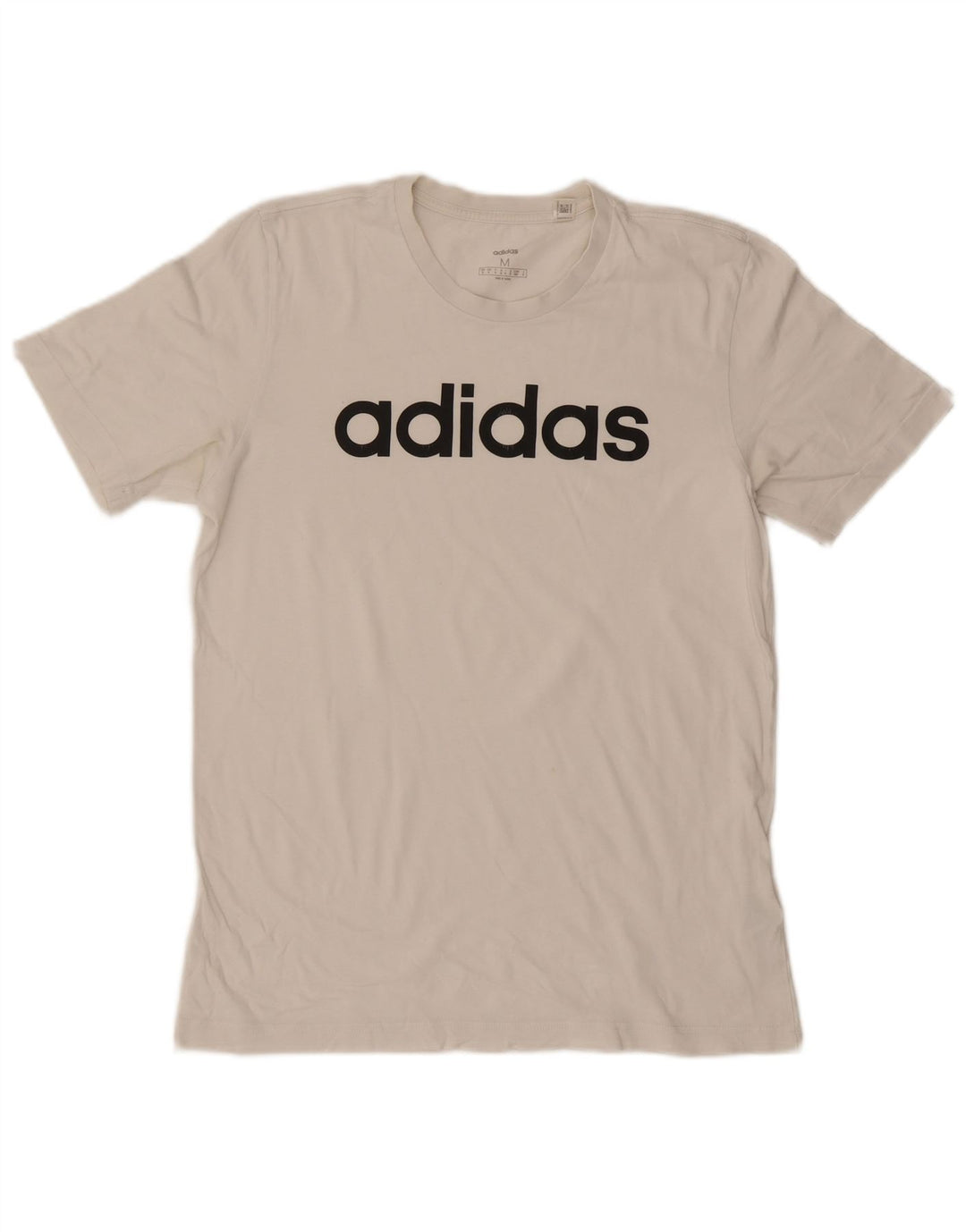 Adidas Mens Graphic T-Shirt Top Médio Algodão Branco