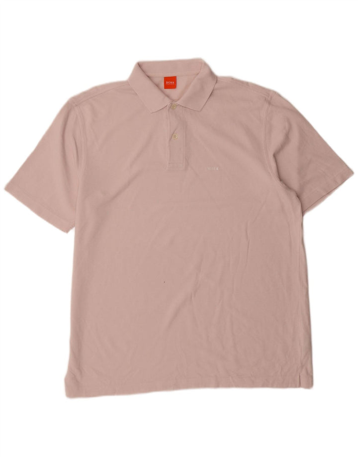 Camisa polo masculina Hugo Boss XL algodão rosa