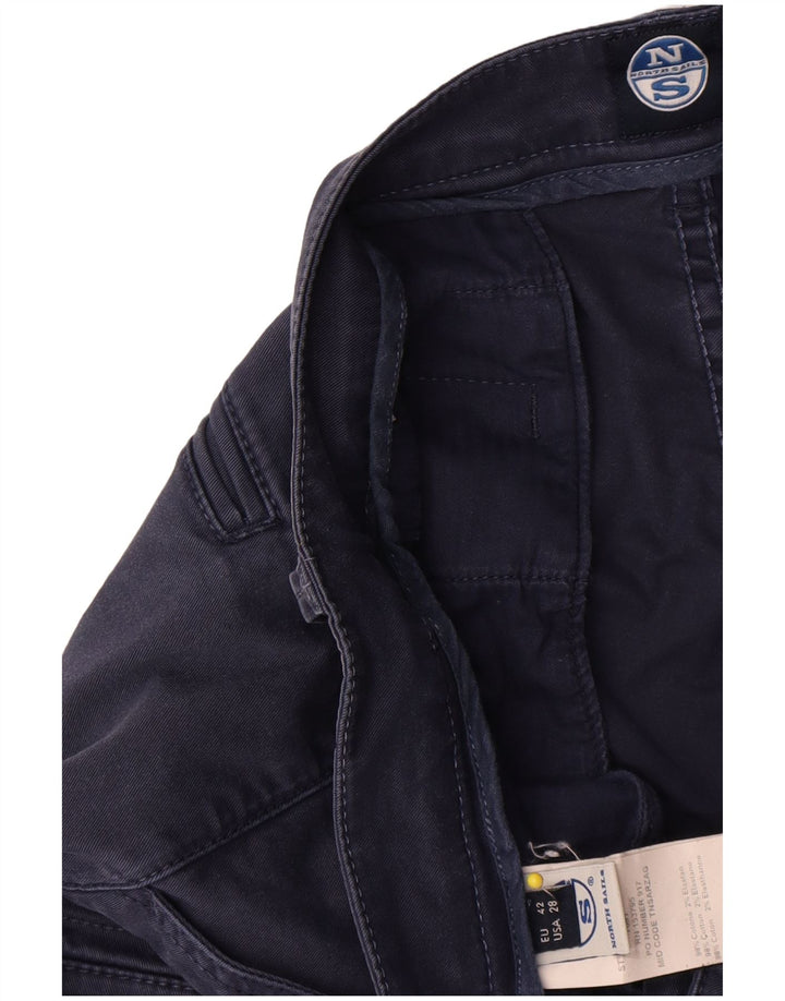 Shorts cargo feminino North Sails EU 42 médio W28 algodão azul marinho