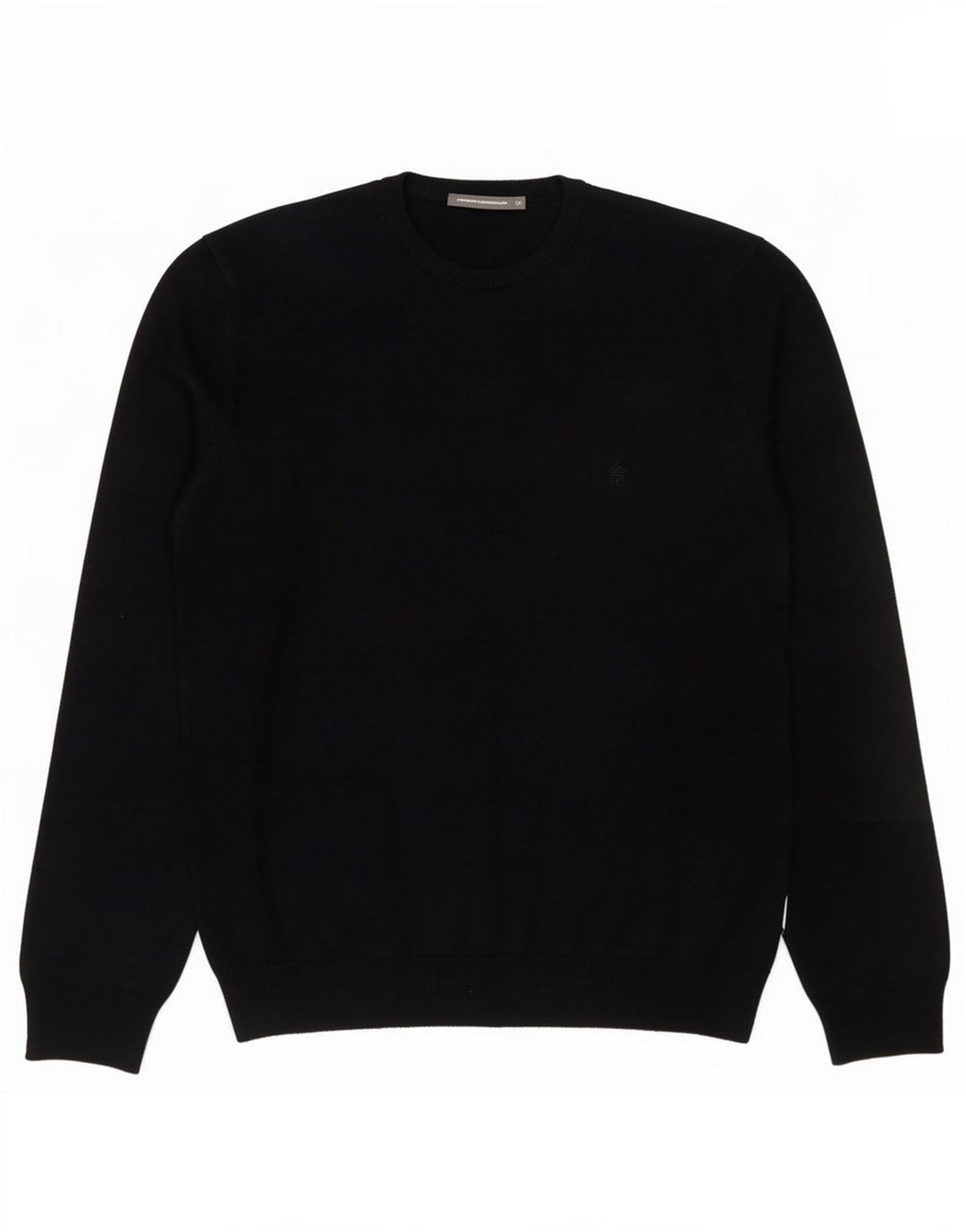 Suéter masculino com gola redonda French Connection, acrílico azul marinho médio