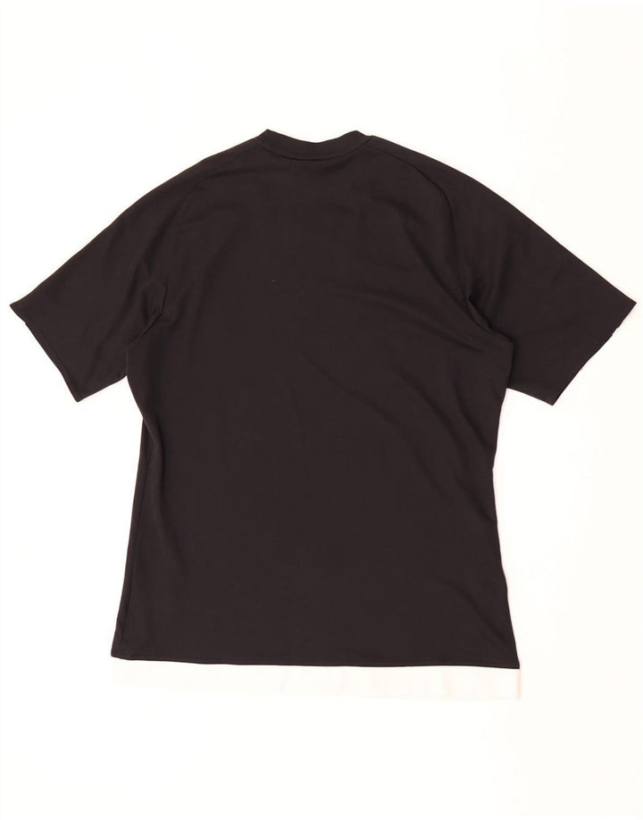 Adidas Mens Climalite Camiseta Top Médio Poliéster Preto
