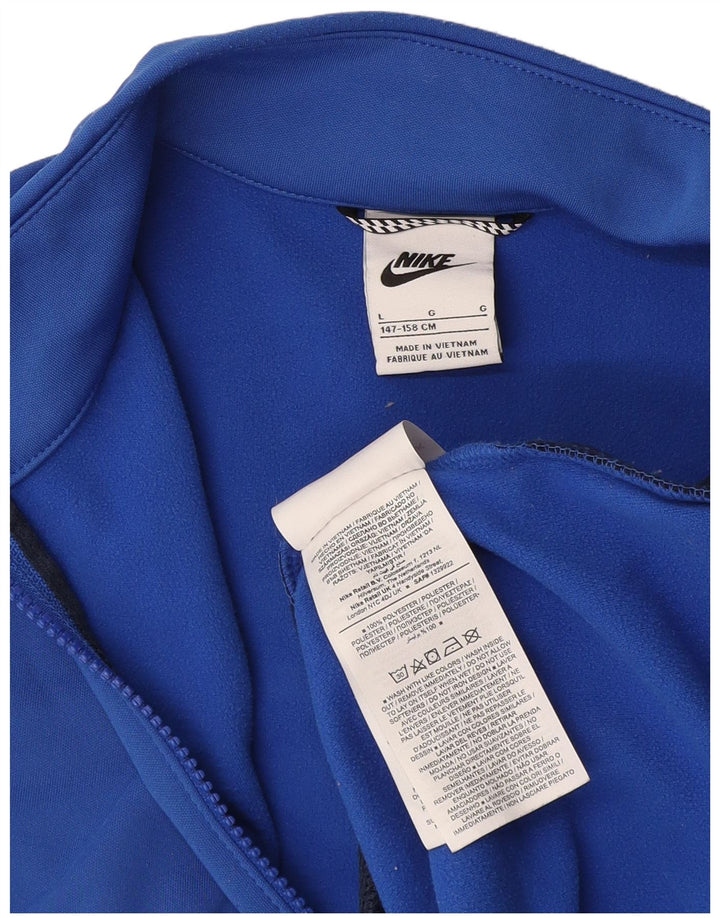 Jaqueta Nike Boys Tracksuit Top 12-13 anos grande azul marinho colorblock