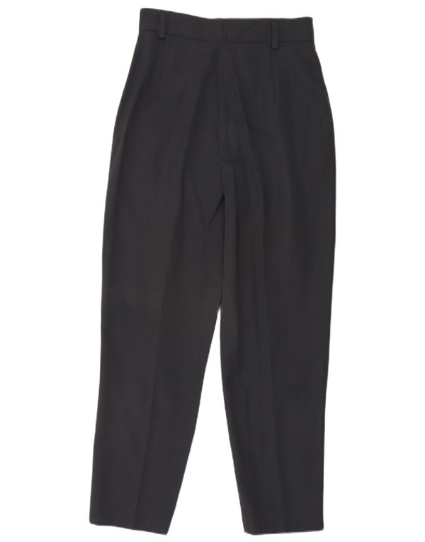 Calça de terno feminino Laura Biagiotti IT 44 médio W30 L29 azul marinho