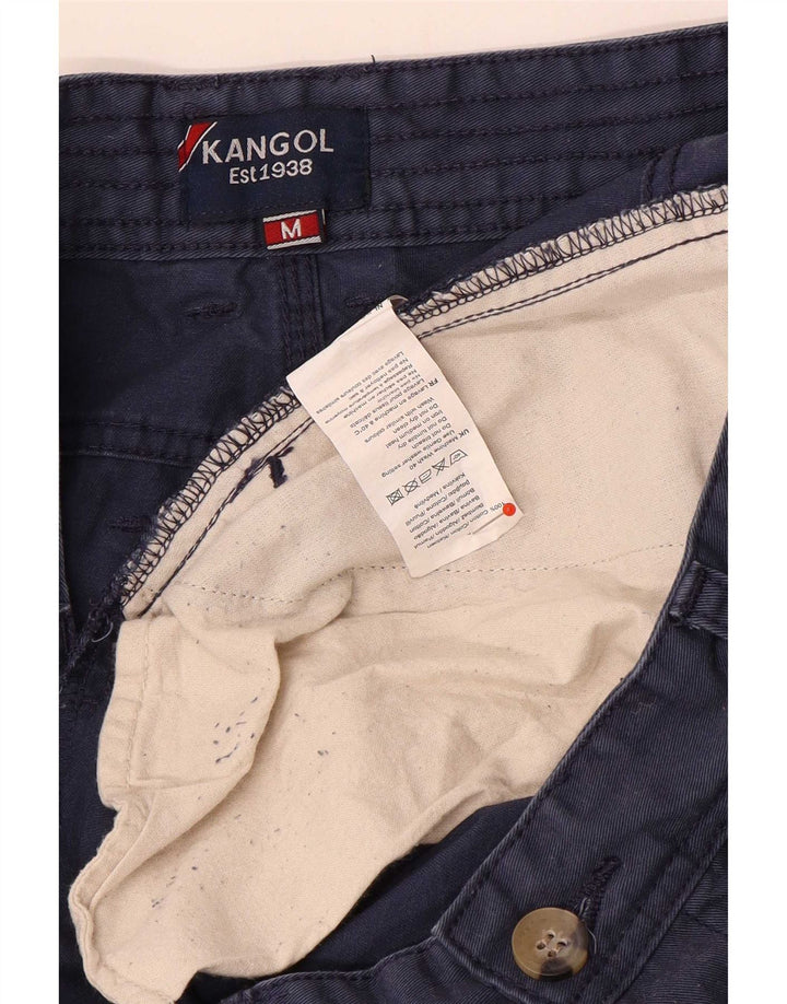 Kangol Mens Chino Shorts Médio W32 Azul Marinho Algodão