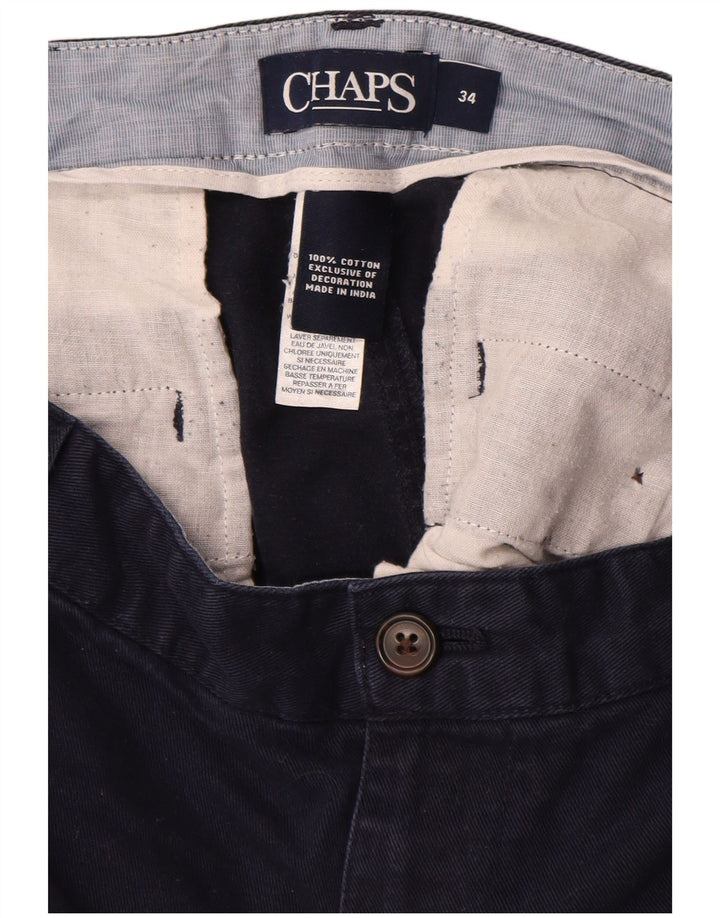 Shorts Chino Masculino CHAPS W34 Grande Algodão Azul Marinho