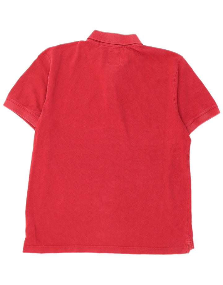 Camisa polo masculina Crew Clothing algodão vermelho médio