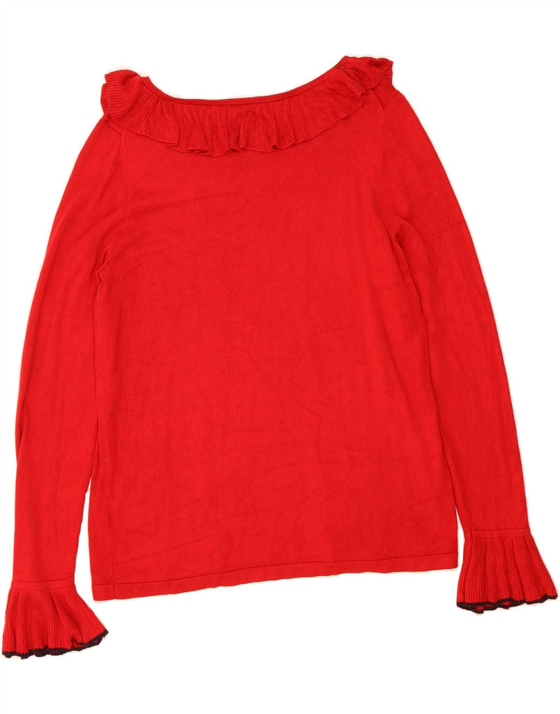 BODEN Womens Boat Neck Jumper Sweater UK 16 Large  Red Polyamide Vintage Boden and Second-Hand Boden from Messina Hembry 