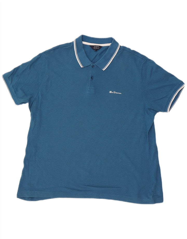Camisa polo masculina Ben Sherman XL algodão azul