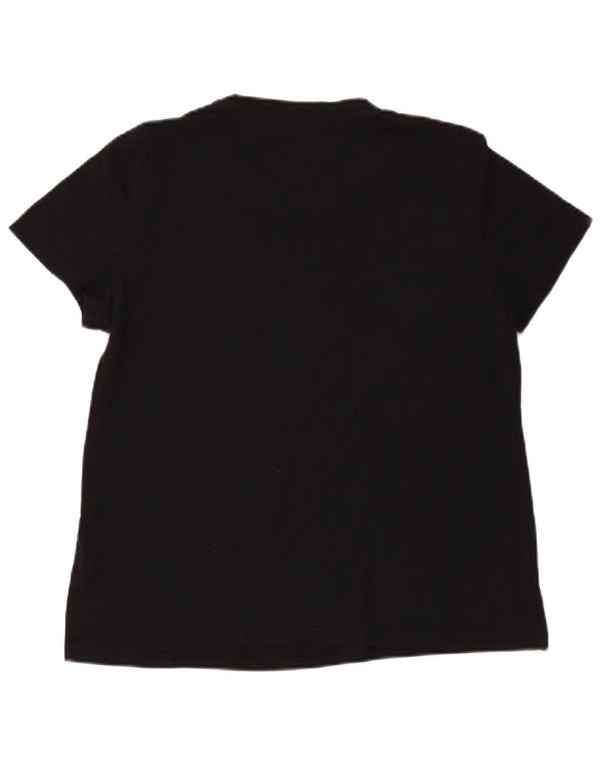 Camiseta feminina ADIDAS com estampa gráfica UK 20/22 XL algodão preto