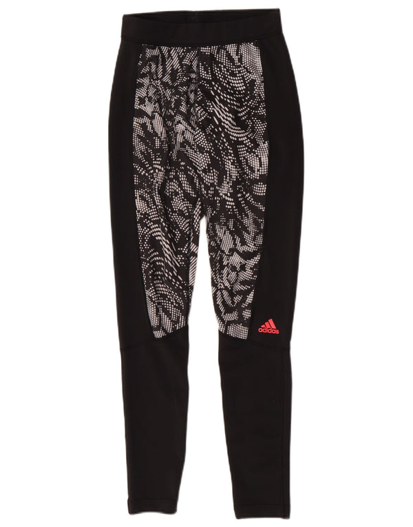 Leggings Adidas Climalite Feminina UK 4/6 XS Preto Animal Print Poliéster