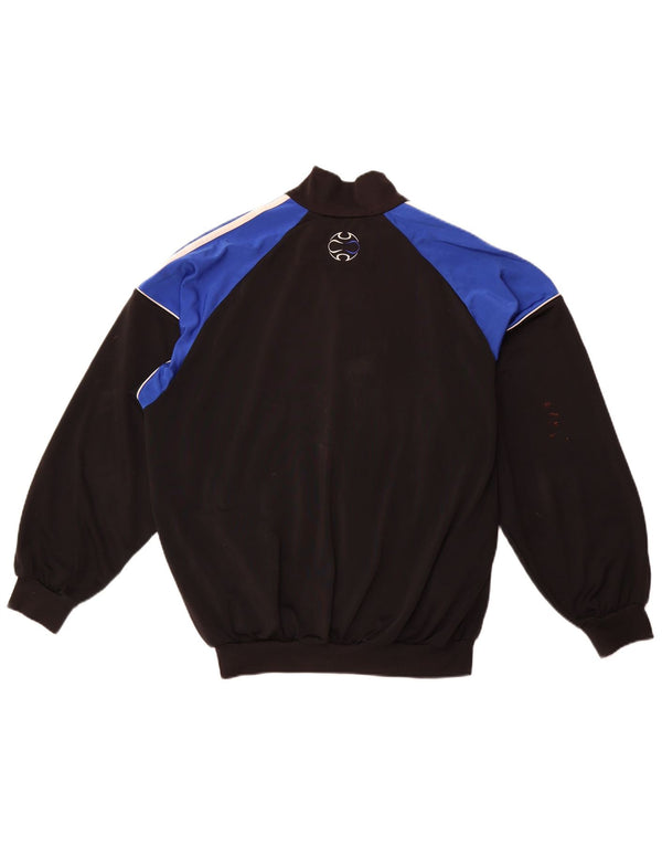 Adidas Mens Tracksuit Top Jacket UK 38/40 Médio Preto Poliéster