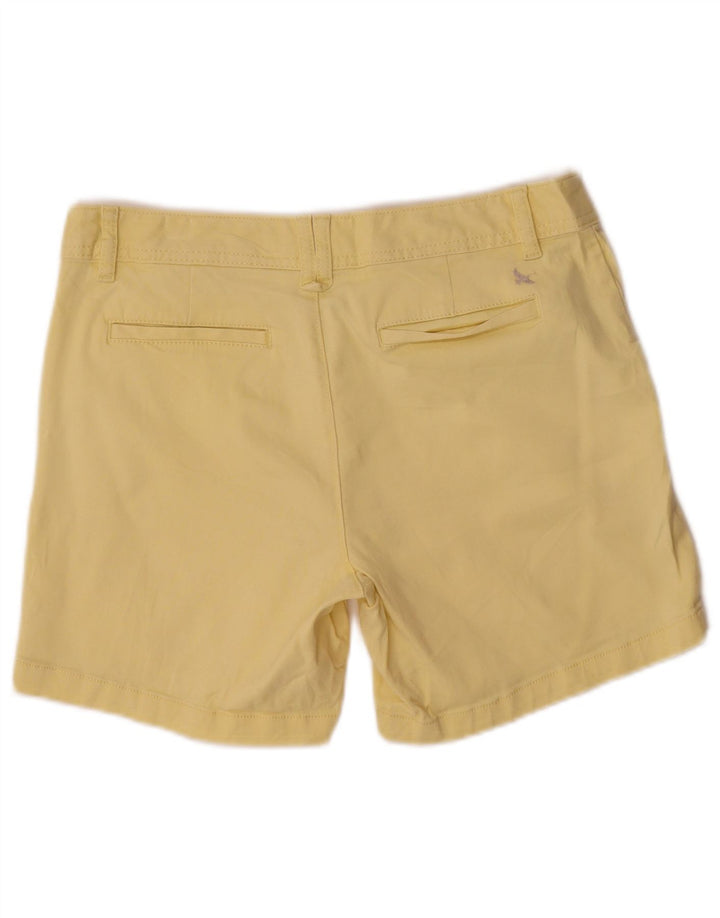 EDDIE BAUER Shorts Chino feminino US 6 médio W32 algodão amarelo