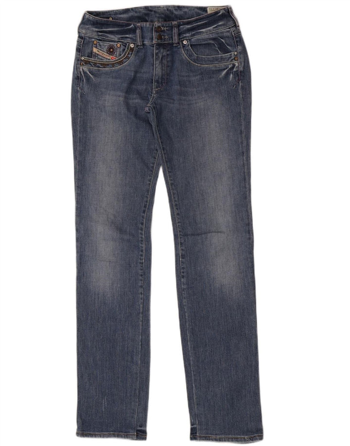 Diesel Feminino Ronhar Straight Jeans W32 L34 Azul Algodão