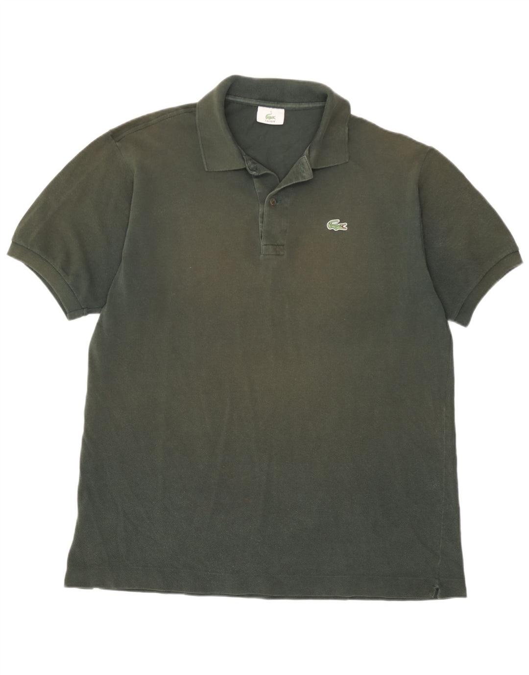 Camisa polo masculina Lacoste US 5 grande algodão verde