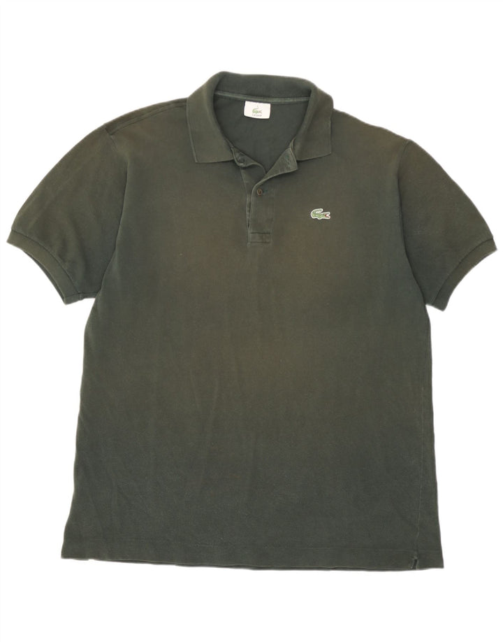 Camisa polo masculina Lacoste US 5 grande algodão verde