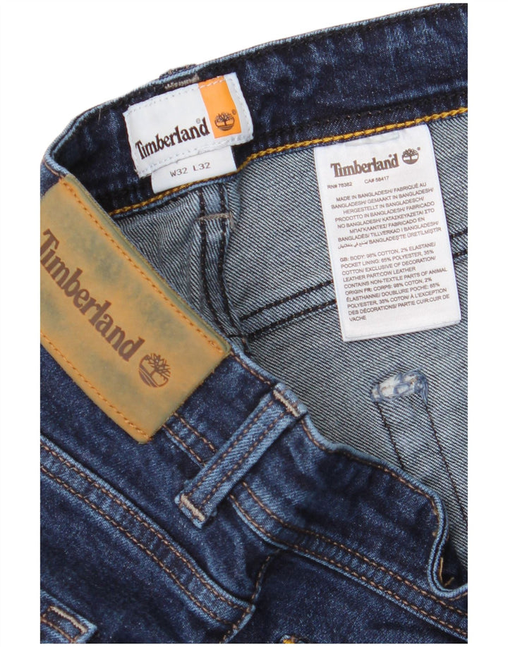 Calça jeans reta masculina Timberland W32 L29 algodão azul marinho