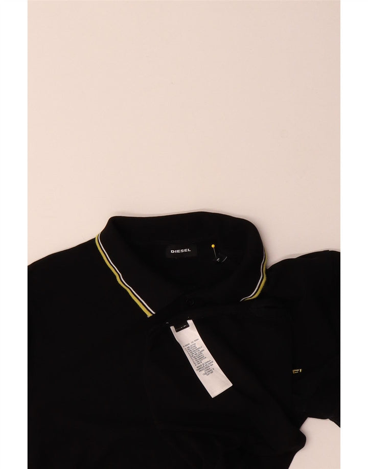 Camisa polo masculina DIESEL grande algodão preto