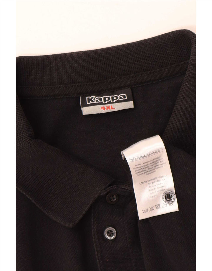 Camisa polo masculina Kappa 4XL algodão preto