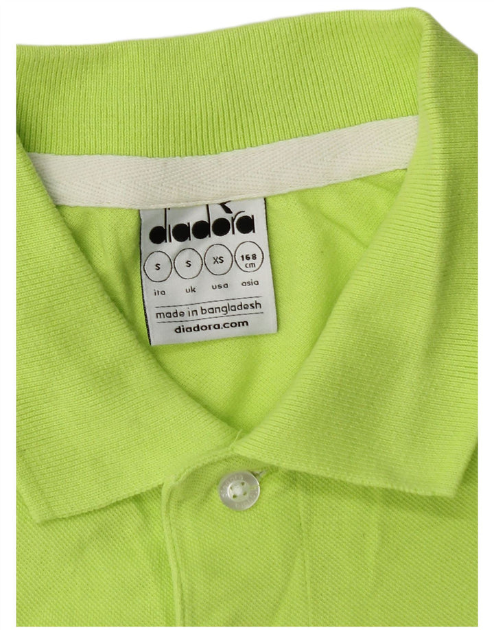 Camisa polo masculina DIADORA pequena algodão verde
