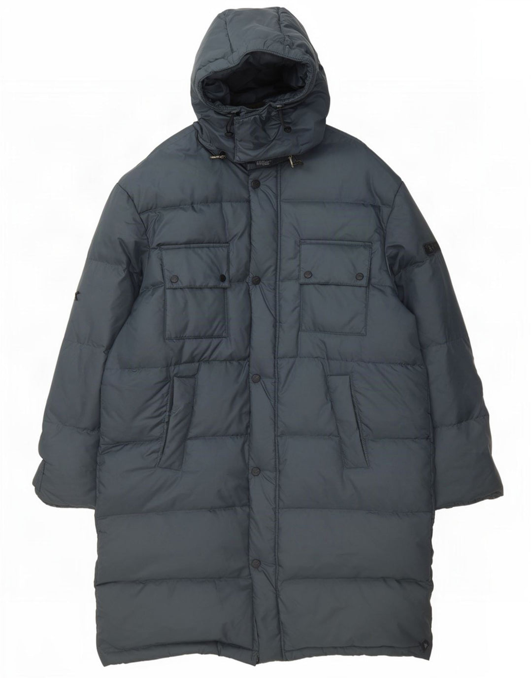 Casaco acolchoado com capuz masculino Diadora UK 40 grande azul marinho poliamida