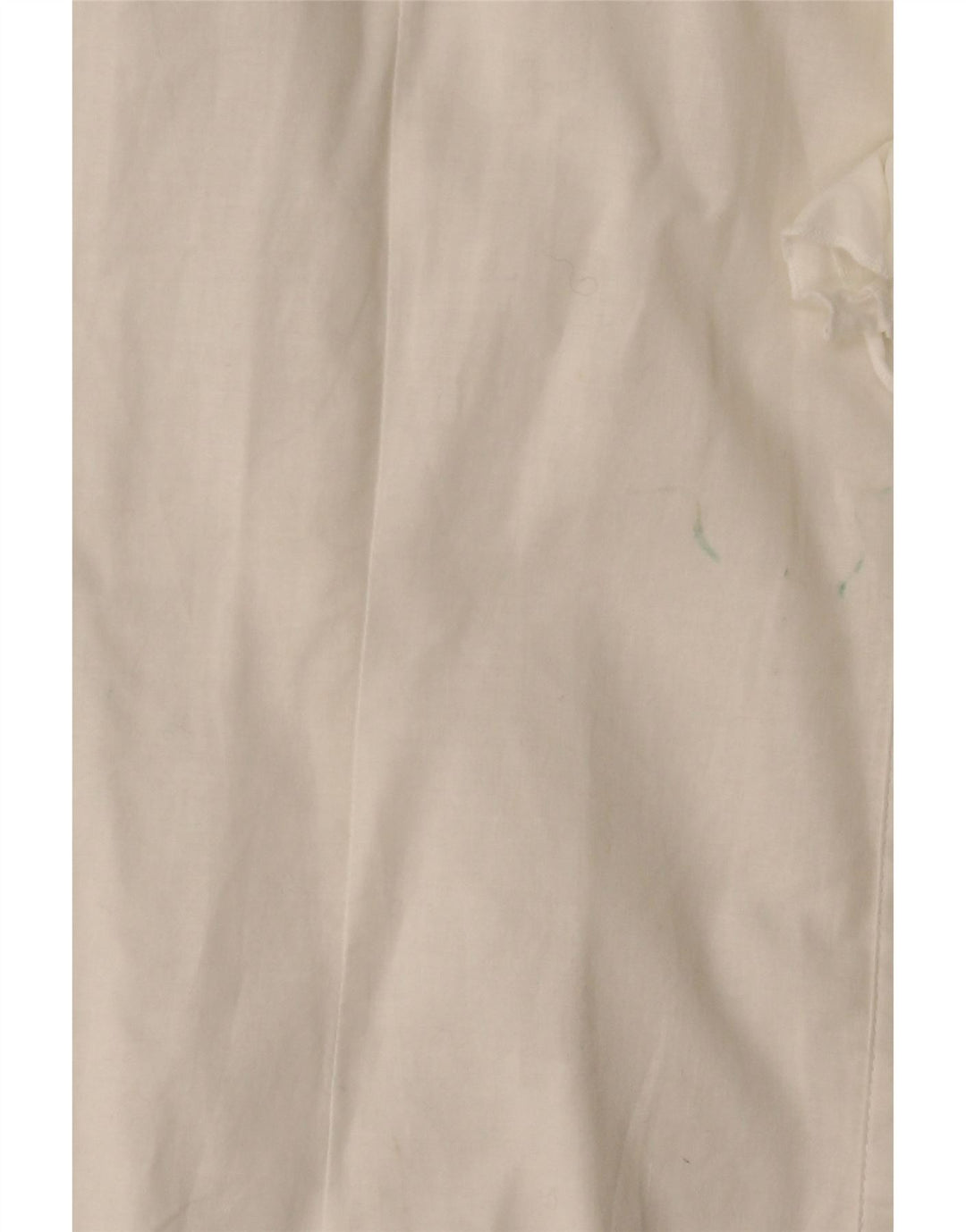 Camisa feminina BENETTON frontal com babados UK 14 grande off white