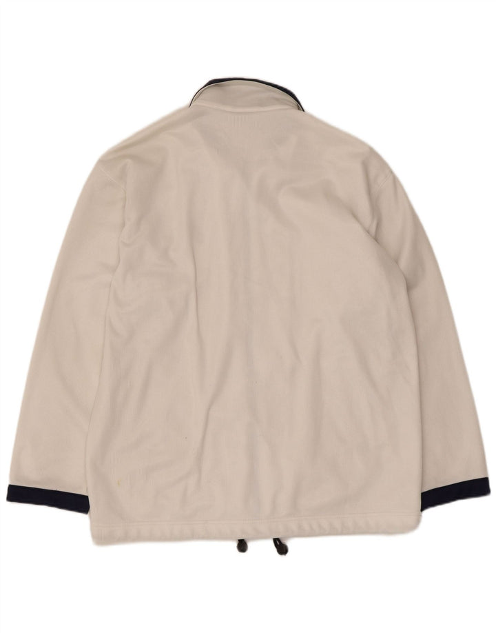 Asics Mens Tracksuit Top Jacket Pequeno Branco Colorblock Poliéster Esportes