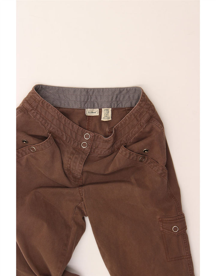 L.L.BEAN Womens Straight Cargo Trousers US 4 Small W26 L27 Brown Cotton Vintage L.L.Bean and Second-Hand L.L.Bean from Messina Hembry 