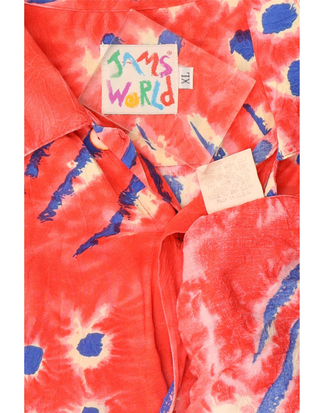 Camisa masculina de manga curta JAMS WORLD XL vermelha floral rayon