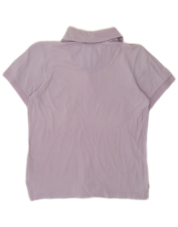 Camisa polo feminina MURPHY & NYE Reino Unido 10 algodão roxo pequeno