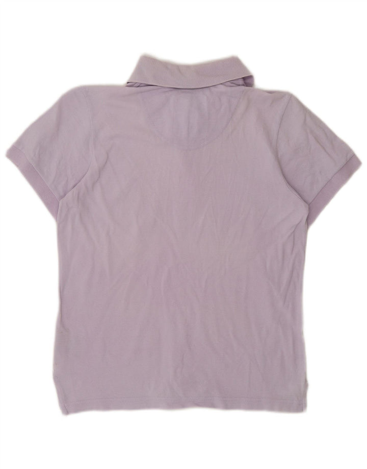Camisa polo feminina MURPHY & NYE Reino Unido 10 algodão roxo pequeno