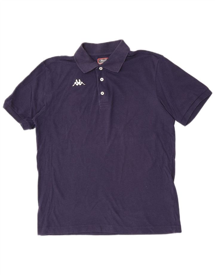 Camisa polo masculina Kappa grande algodão azul marinho