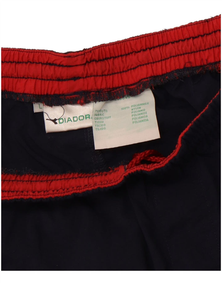 Shorts esportivos masculinos DIADORA grandes poliamida azul marinho