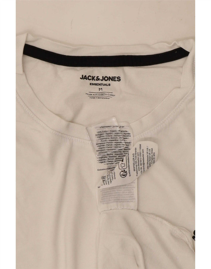Camiseta masculina Jack & Jones Top médio algodão branco