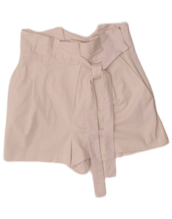Zara Shorts feminino de cintura alta pequeno W26 algodão branco