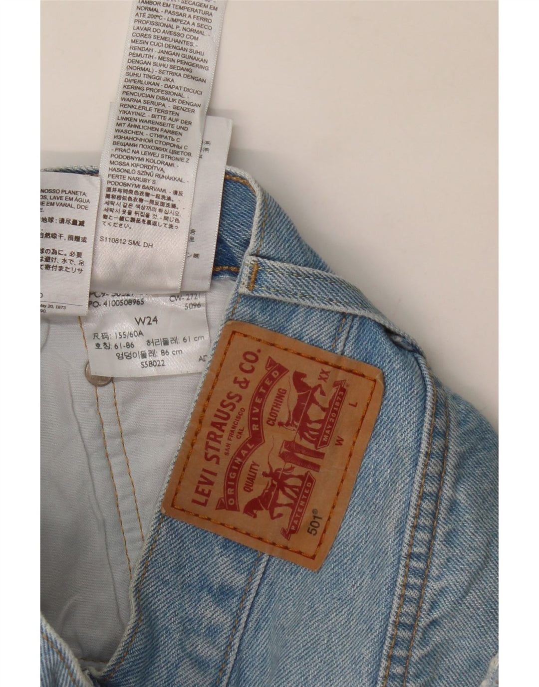 LEVI'S Womens 501 Denim Hot Pants W24 XS Blue Cotton Vintage Levi's and Second-Hand Levi's from Messina Hembry 