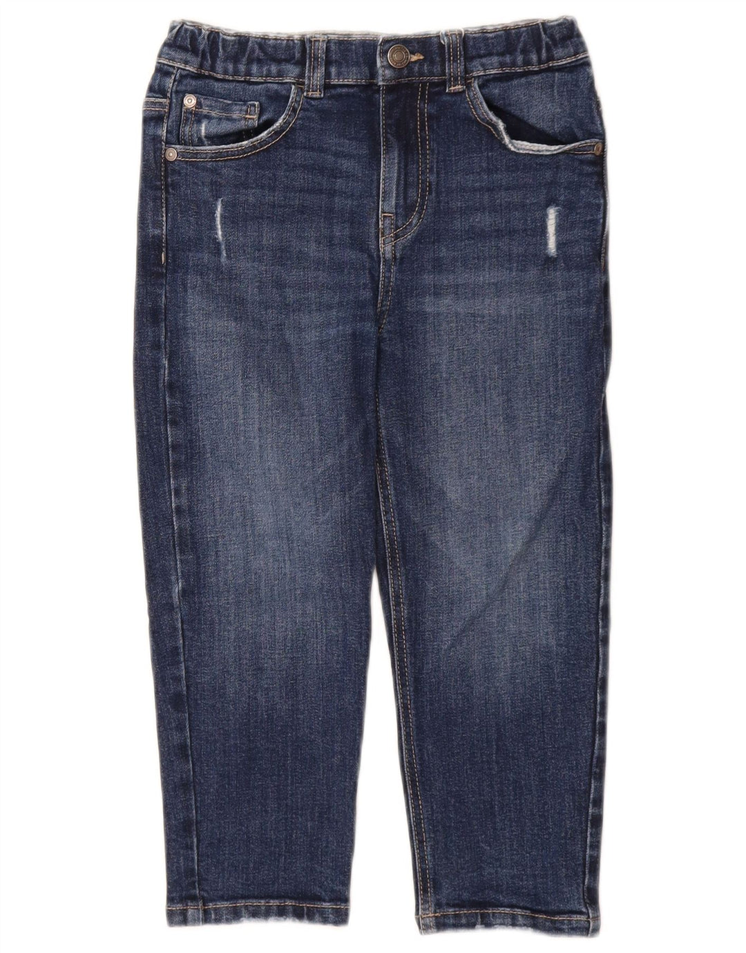 BENETTON Boys Justin Straight Jeans 6-7 Anos W22 L17 Azul Algodão