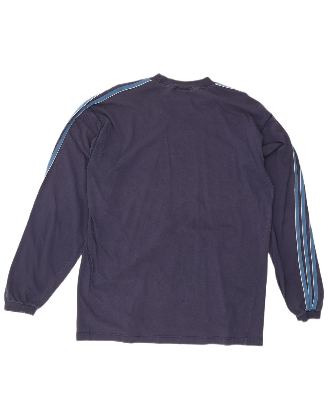 Adidas Mens Top Manga Longa Reino Unido 42/44 Grande Azul Marinho